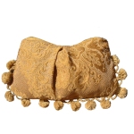 Gold Brocade Pom Bag