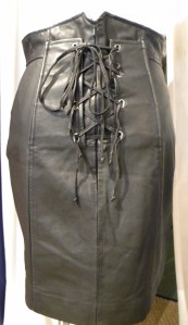 Leather Skirt (Back View), Regularly Priced at $202